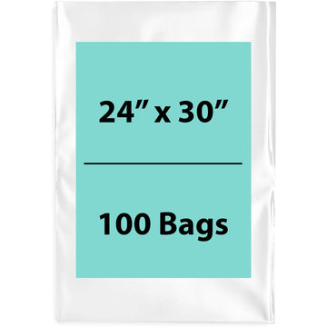 Clear Poly Bags Flat 1.5 Mil Size: 24 inch (width) X 30 inch(Height)